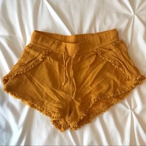 Rue 21 Yellow Drawstring Shorts